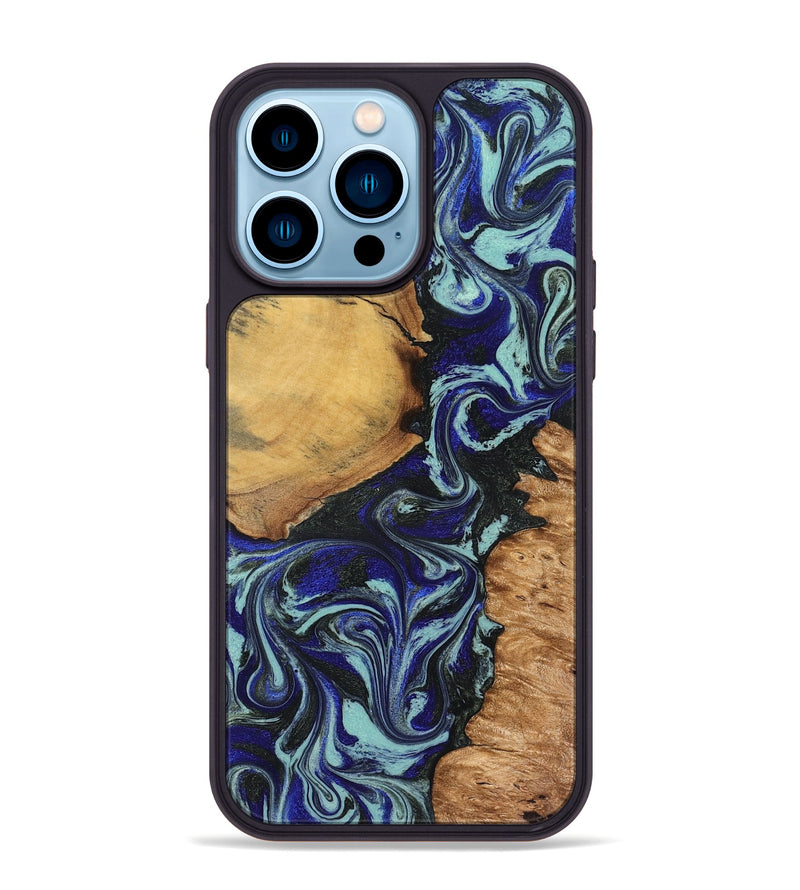 iPhone 14 Pro Max Wood Phone Case - Myranda (Green, 827218)
