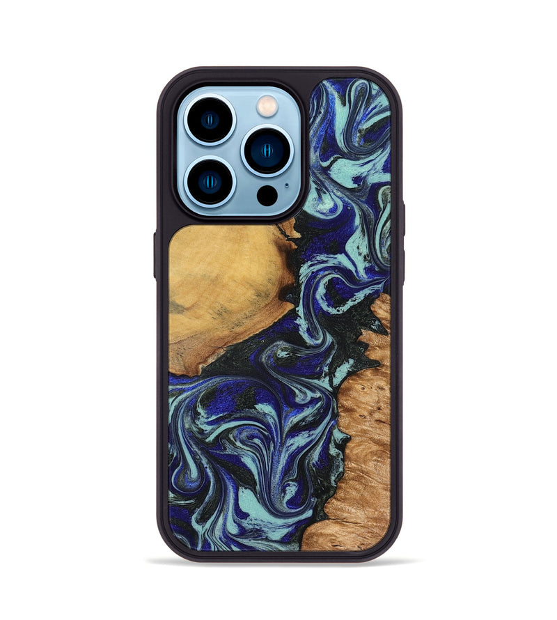 iPhone 14 Pro Wood Phone Case - Myranda (Green, 827218)