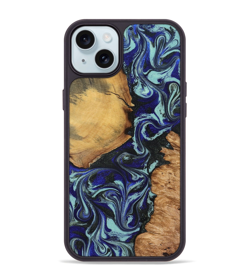iPhone 15 Plus Wood Phone Case - Myranda (Green, 827218)