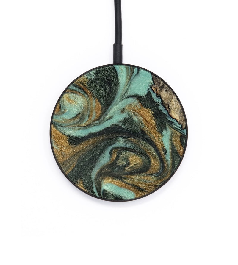 Circle Wood Wireless Charger - Glenna (Green, 827219)