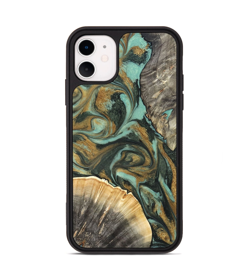 iPhone 11 Wood Phone Case - Glenna (Green, 827219)