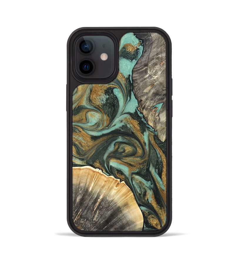 iPhone 12 Wood Phone Case - Glenna (Green, 827219)