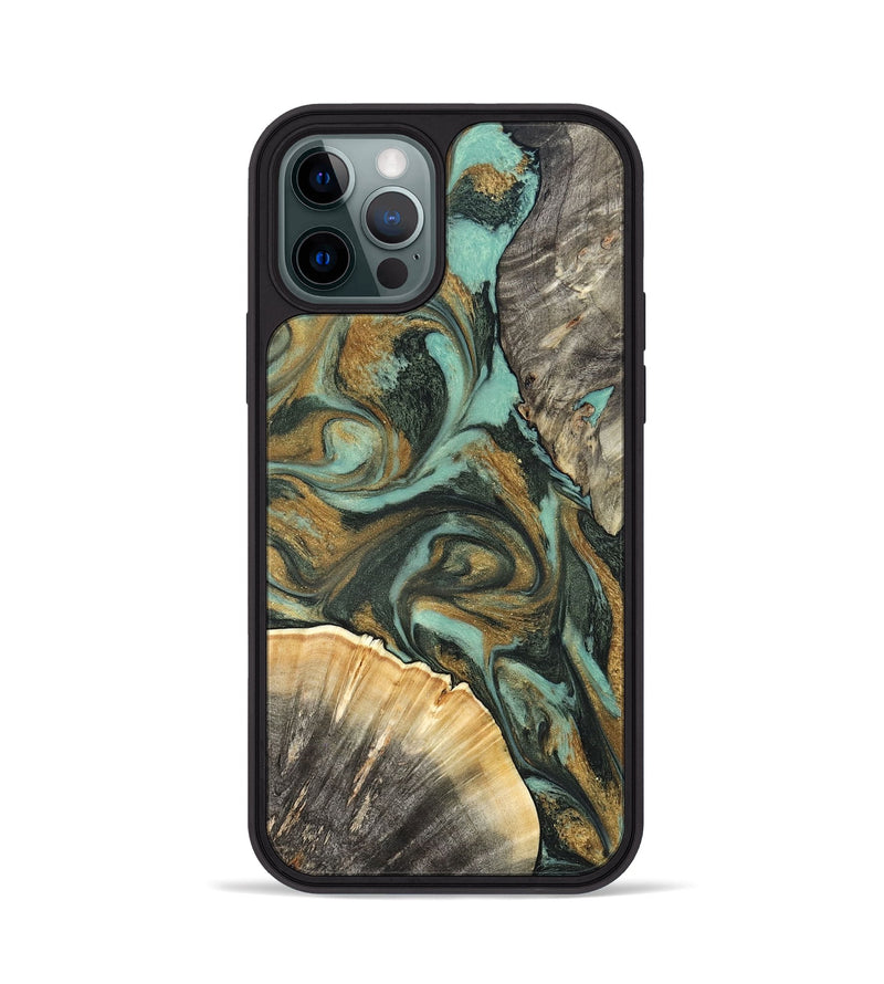 iPhone 12 Pro Wood Phone Case - Glenna (Green, 827219)