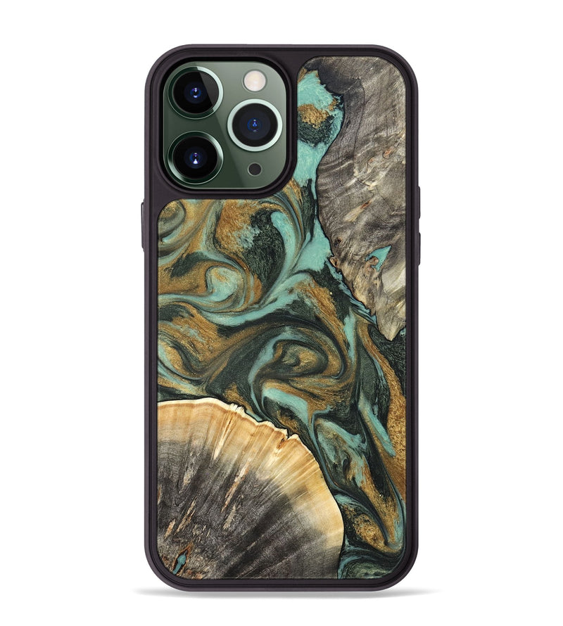 iPhone 13 Pro Max Wood Phone Case - Glenna (Green, 827219)