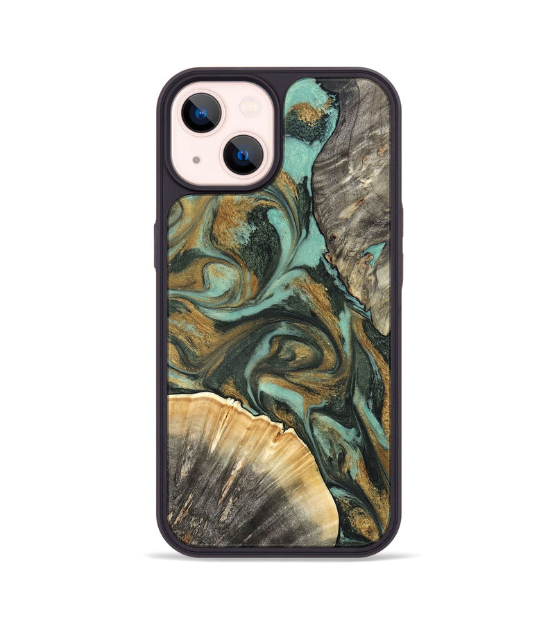 iPhone 14 Wood Phone Case - Glenna (Green, 827219)