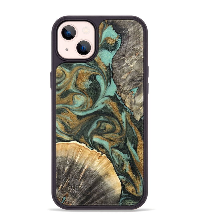 iPhone 14 Plus Wood Phone Case - Glenna (Green, 827219)