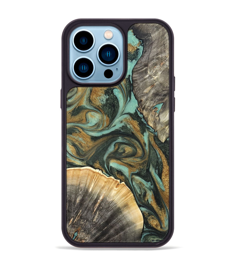 iPhone 14 Pro Max Wood Phone Case - Glenna (Green, 827219)