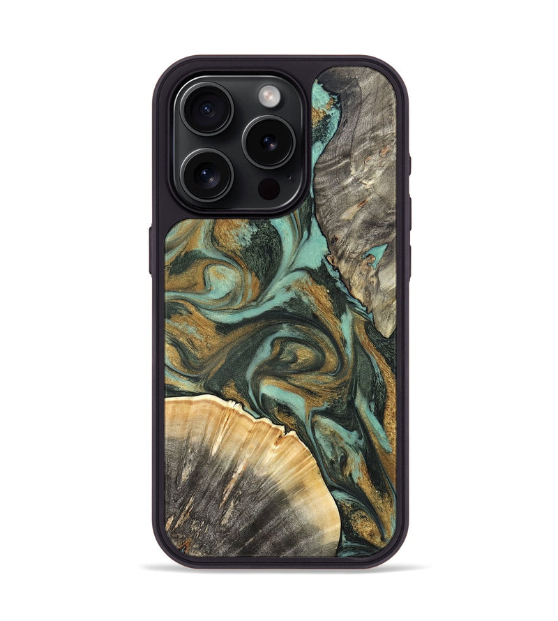 iPhone 15 Pro Wood Phone Case - Glenna (Green, 827219)