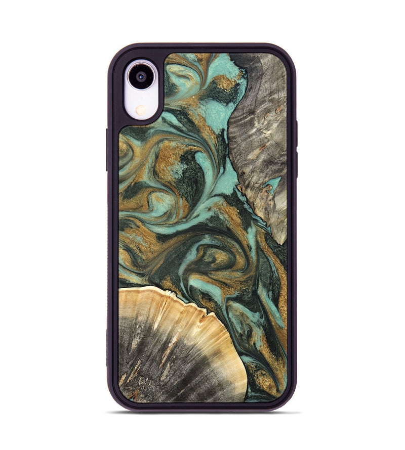 iPhone Xr Wood Phone Case - Glenna (Green, 827219)