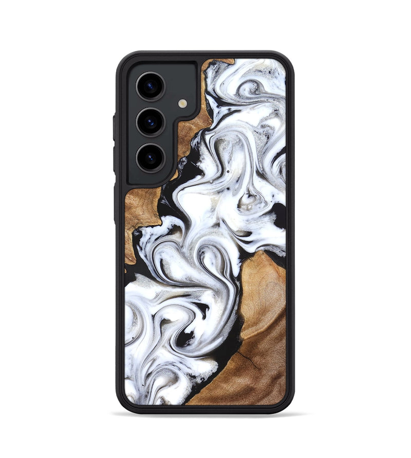 Galaxy S24 Wood Phone Case - Ameer (Black & White, 827220)