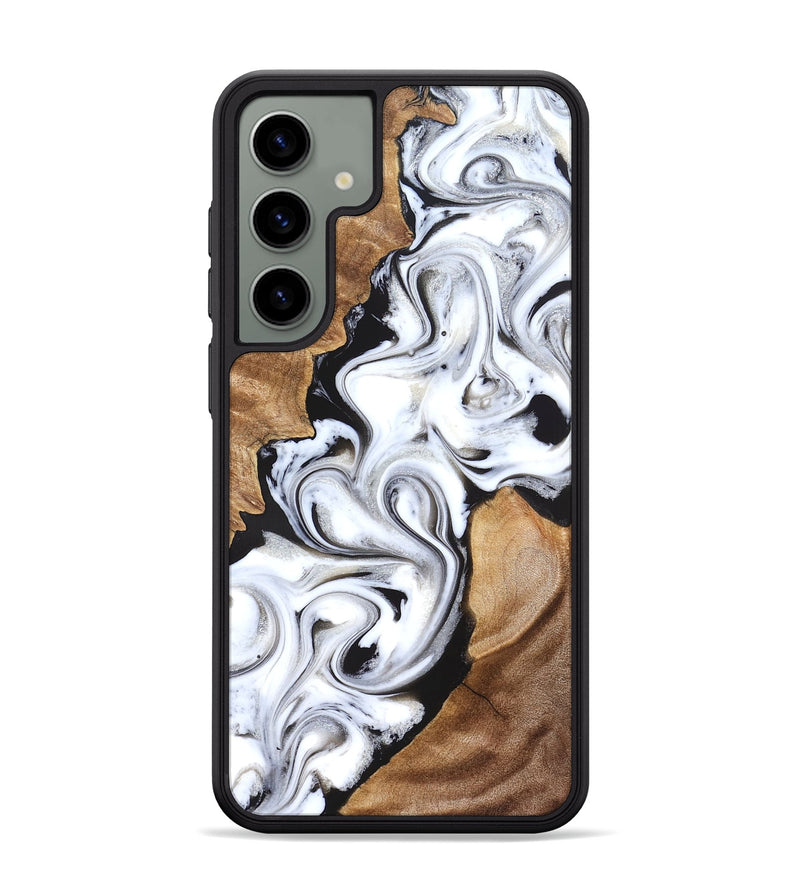 Galaxy S24 Plus Wood Phone Case - Ameer (Black & White, 827220)