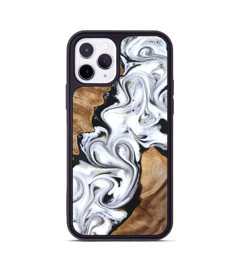 iPhone 11 Pro Wood Phone Case - Ameer (Black & White, 827220)