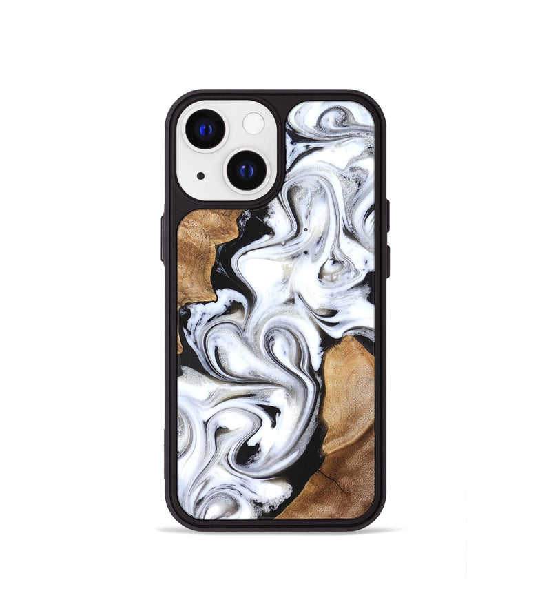 iPhone 13 mini Wood Phone Case - Ameer (Black & White, 827220)
