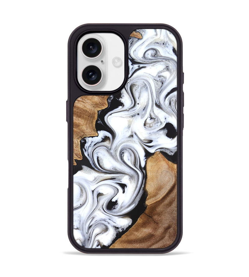 iPhone 17 Wood Phone Case - Ameer (Black & White, 827220)
