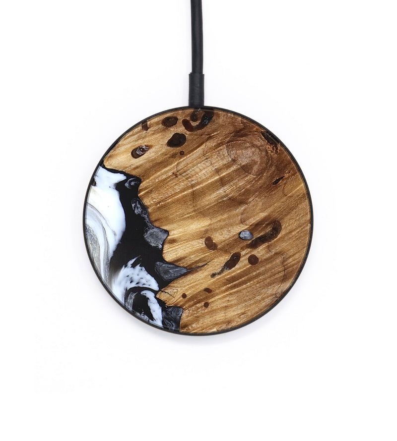 Circle Wood Wireless Charger - Lorelei (Black & White, 827221)
