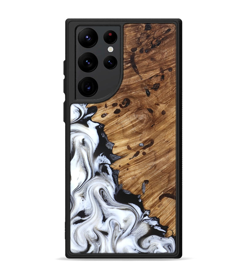Galaxy S22 Ultra Wood Phone Case - Lorelei (Black & White, 827221)