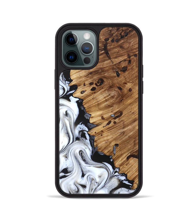 iPhone 12 Pro Wood Phone Case - Lorelei (Black & White, 827221)