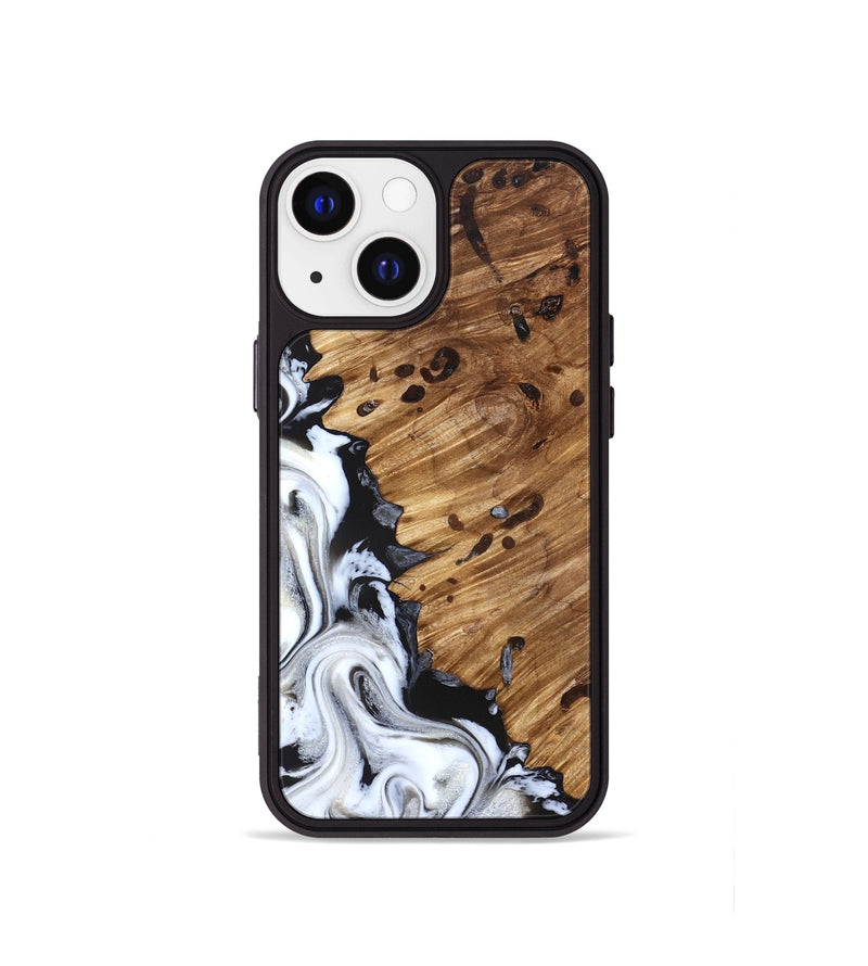 iPhone 13 mini Wood Phone Case - Lorelei (Black & White, 827221)