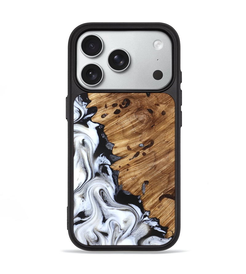 iPhone 18 Pro Wood Phone Case - Lorelei (Black & White, 827221)