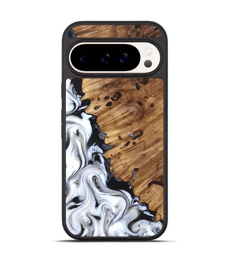 Pixel 9 Pro Wood Phone Case - Lorelei (Black & White, 827221)