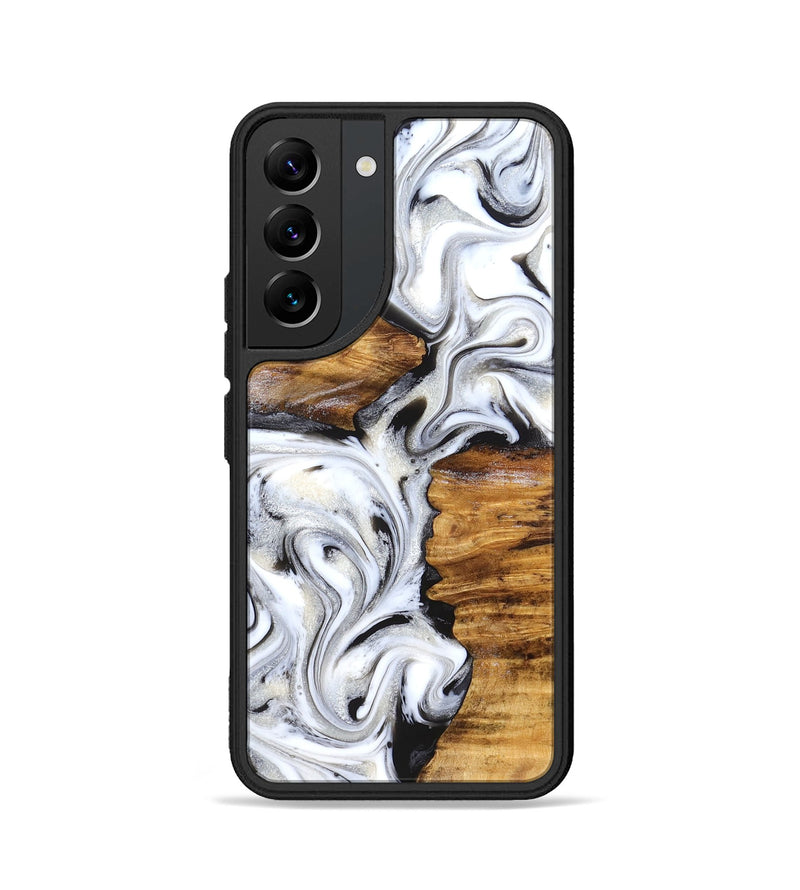 Galaxy S22 Wood Phone Case - Jett (Black & White, 827222)