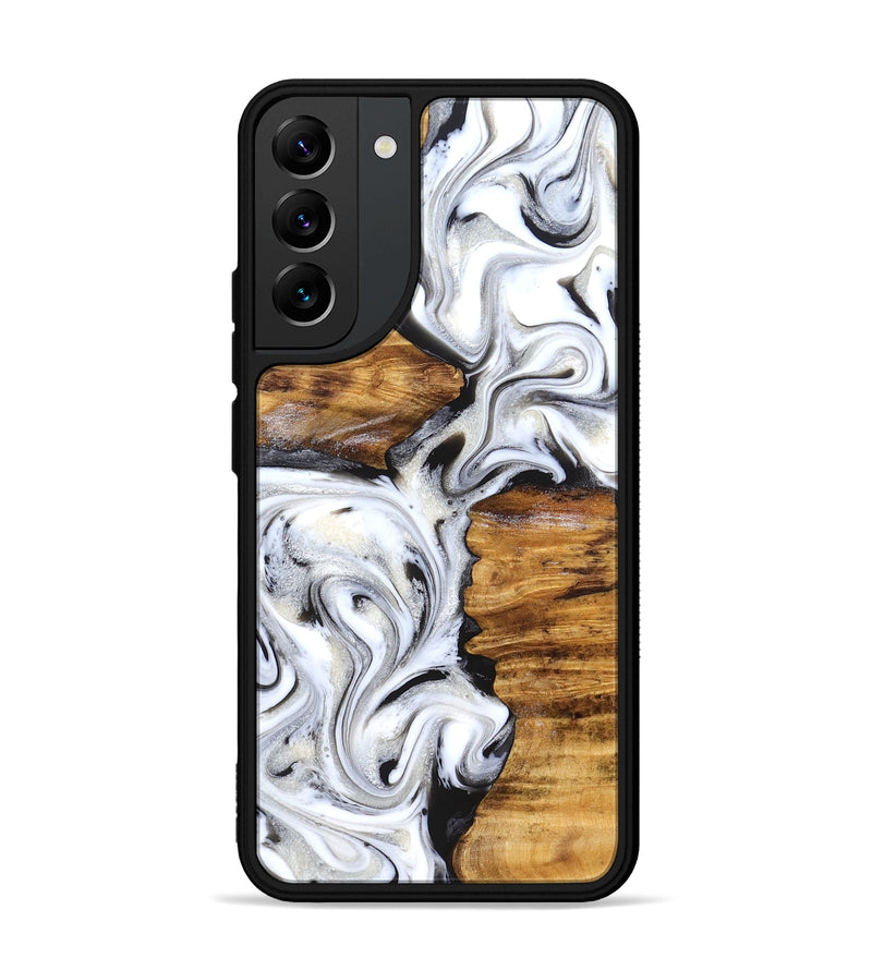 Galaxy S22 Plus Wood Phone Case - Jett (Black & White, 827222)