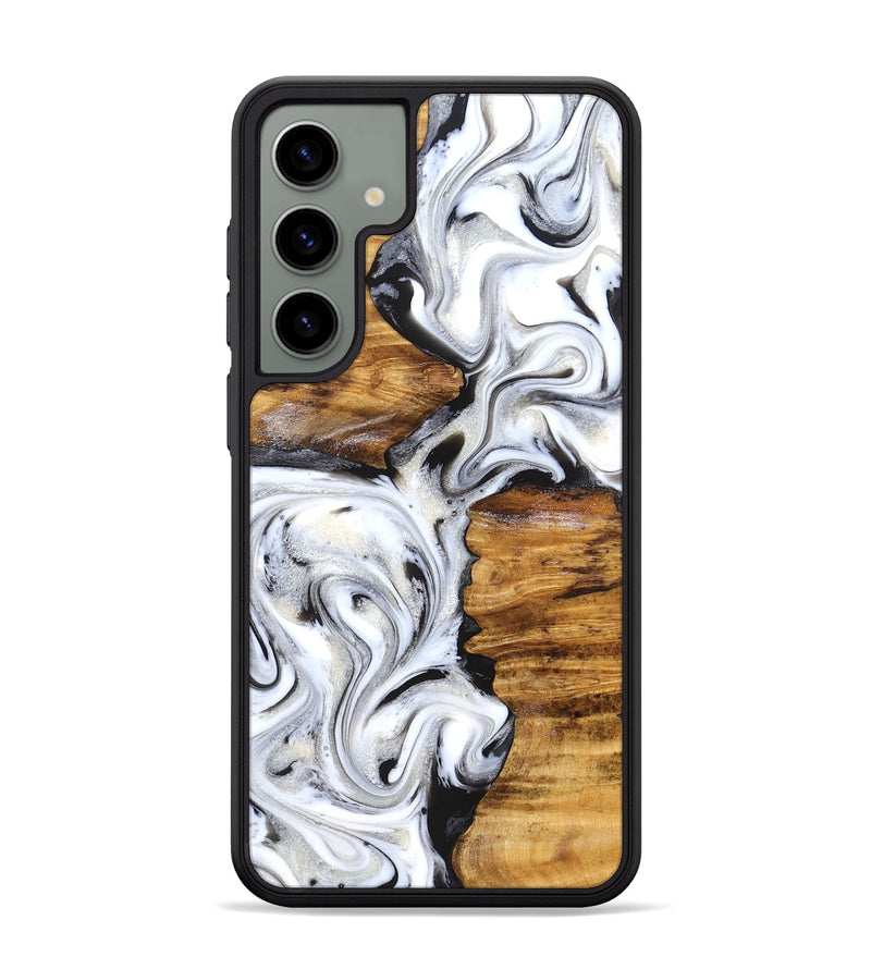 Galaxy S24 Plus Wood Phone Case - Jett (Black & White, 827222)