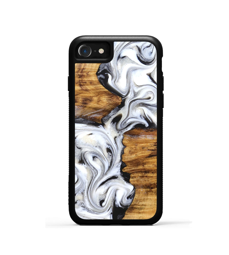 iPhone SE Wood Phone Case - Jett (Black & White, 827222)