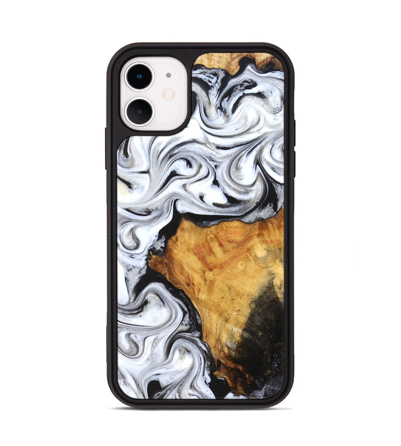 iPhone 11 Wood Phone Case - Minerva (Black & White, 827224)