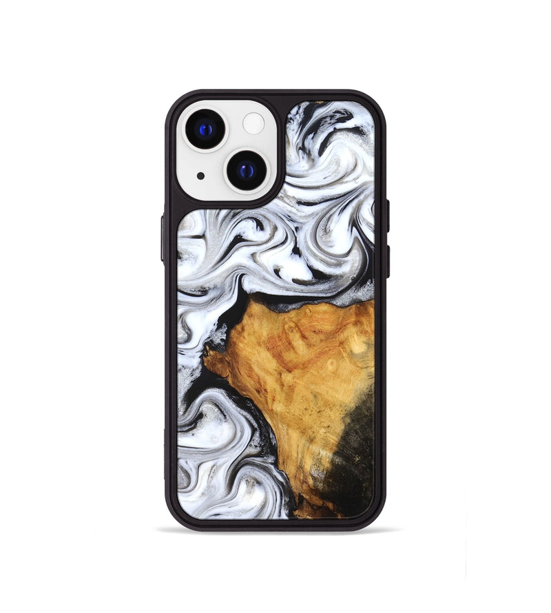 iPhone 13 mini Wood Phone Case - Minerva (Black & White, 827224)