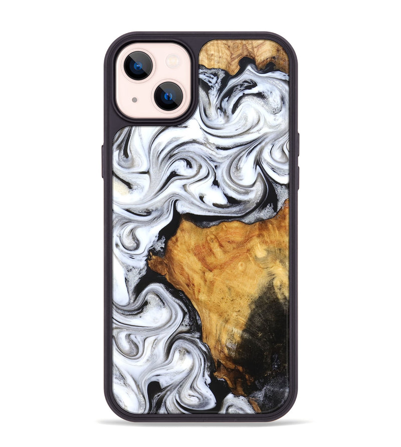 iPhone 14 Plus Wood Phone Case - Minerva (Black & White, 827224)