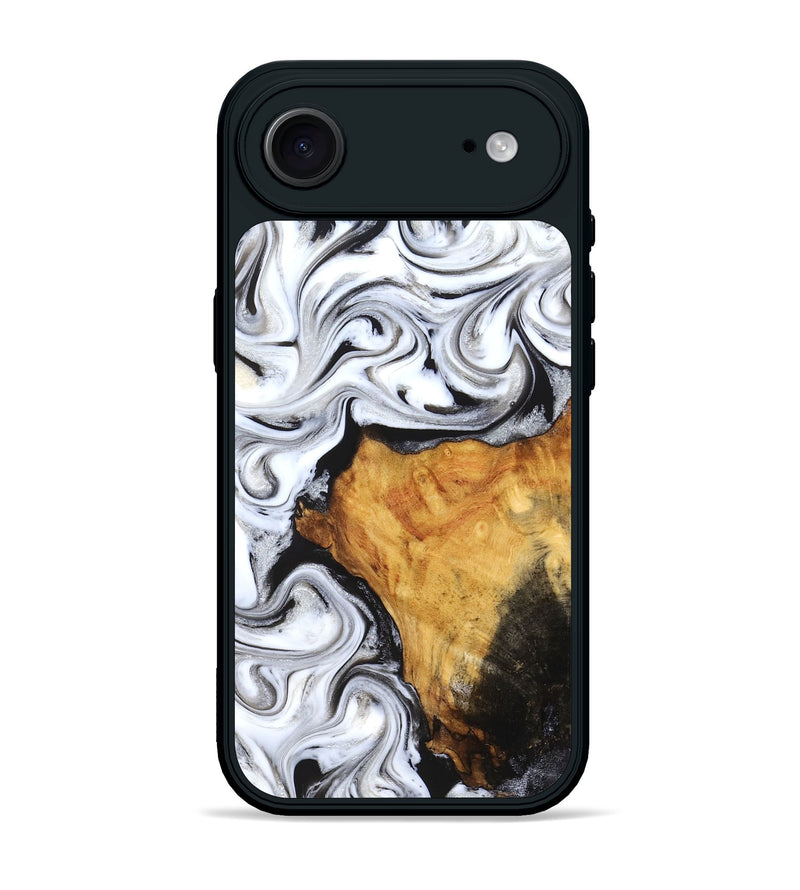 iPhone 17 Air Wood Phone Case - Minerva (Black & White, 827224)
