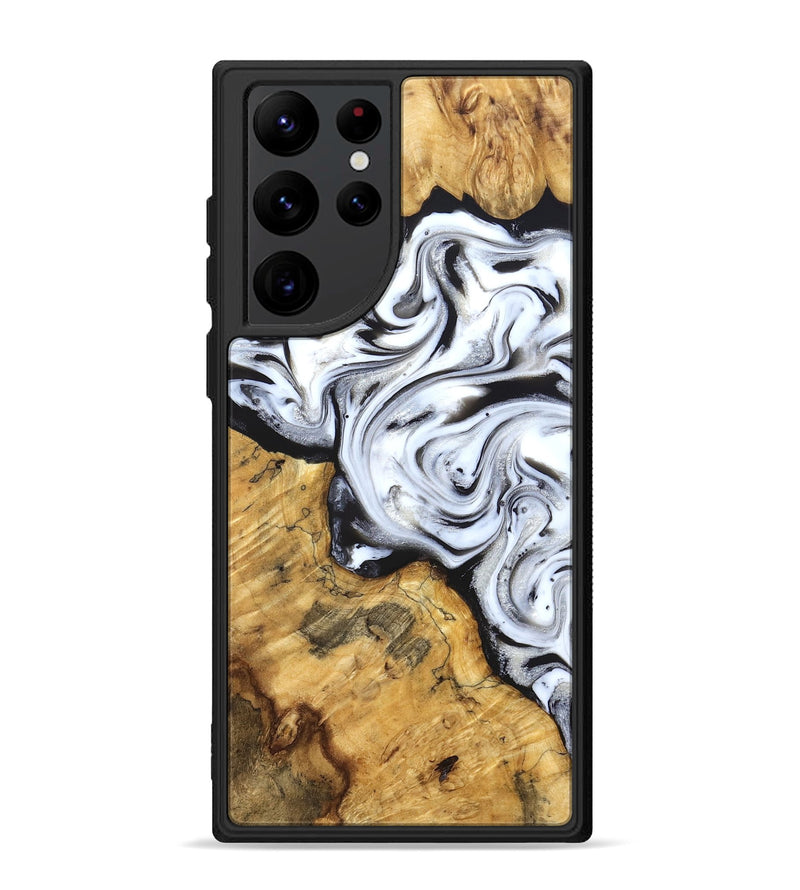 Galaxy S22 Ultra Wood Phone Case - Luisa (Black & White, 827225)