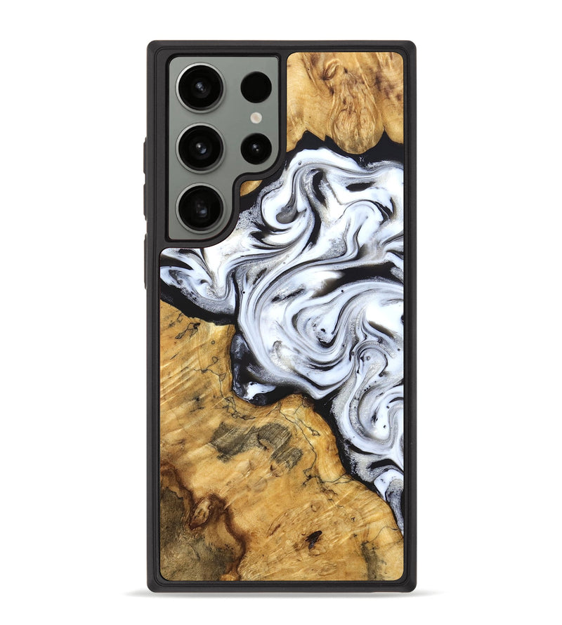 Galaxy S23 Ultra Wood Phone Case - Luisa (Black & White, 827225)