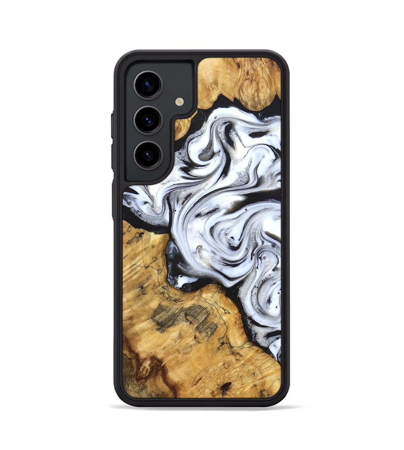 Galaxy S24 Wood Phone Case - Luisa (Black & White, 827225)