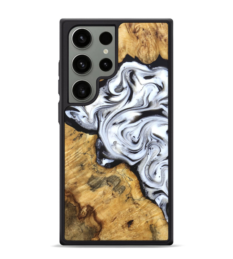 Galaxy S24 Ultra Wood Phone Case - Luisa (Black & White, 827225)