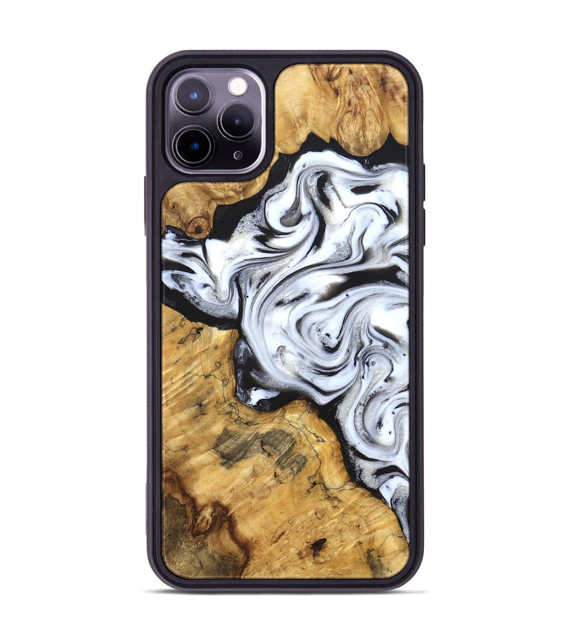 iPhone 11 Pro Max Wood Phone Case - Luisa (Black & White, 827225)