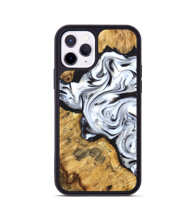 iPhone 11 Pro Wood Phone Case - Luisa (Black & White, 827225)