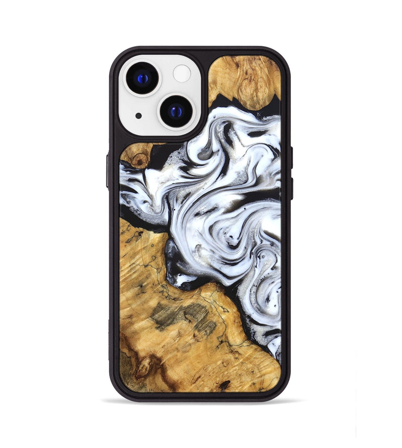 iPhone 13 Wood Phone Case - Luisa (Black & White, 827225)