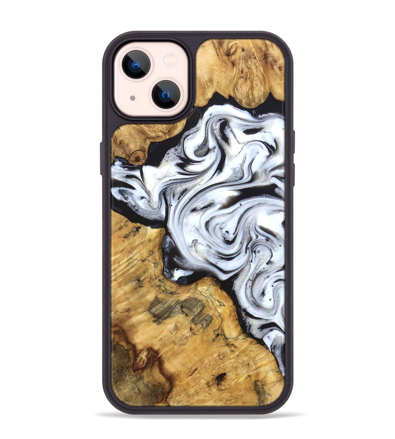 iPhone 14 Plus Wood Phone Case - Luisa (Black & White, 827225)