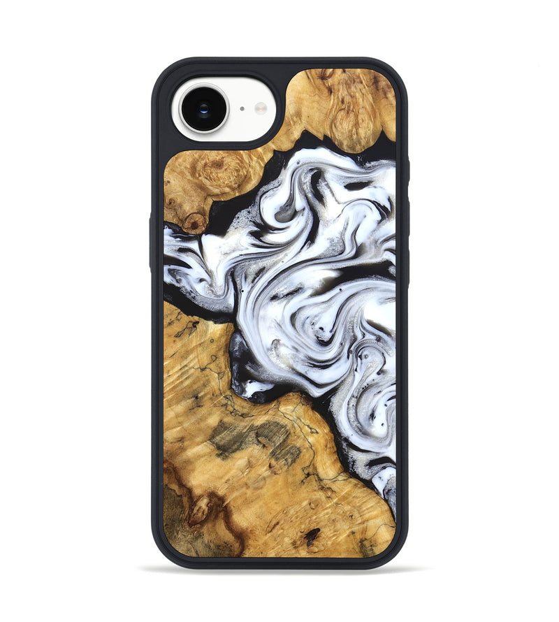 iPhone 16e Wood Phone Case - Luisa (Black & White, 827225)