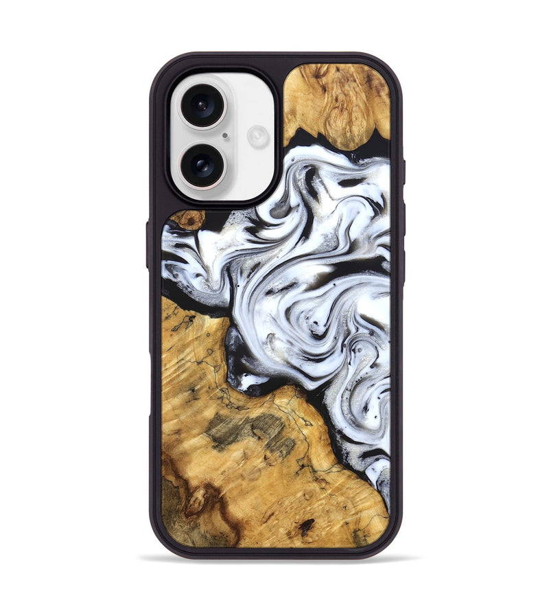 iPhone 17 Wood Phone Case - Luisa (Black & White, 827225)