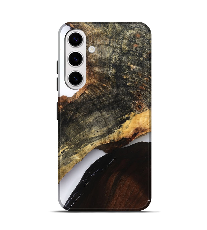Galaxy S25 Wood Live Edge Phone Case - Blanca (Clear, 827227)