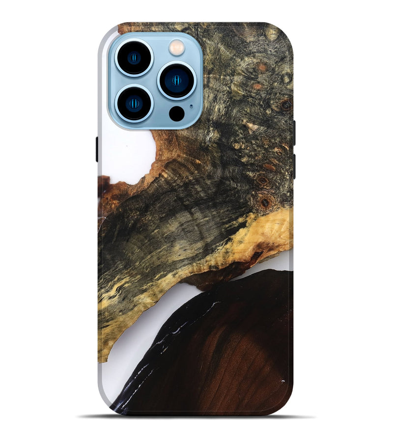 iPhone 14 Pro Max Wood Live Edge Phone Case - Blanca (Clear, 827227)