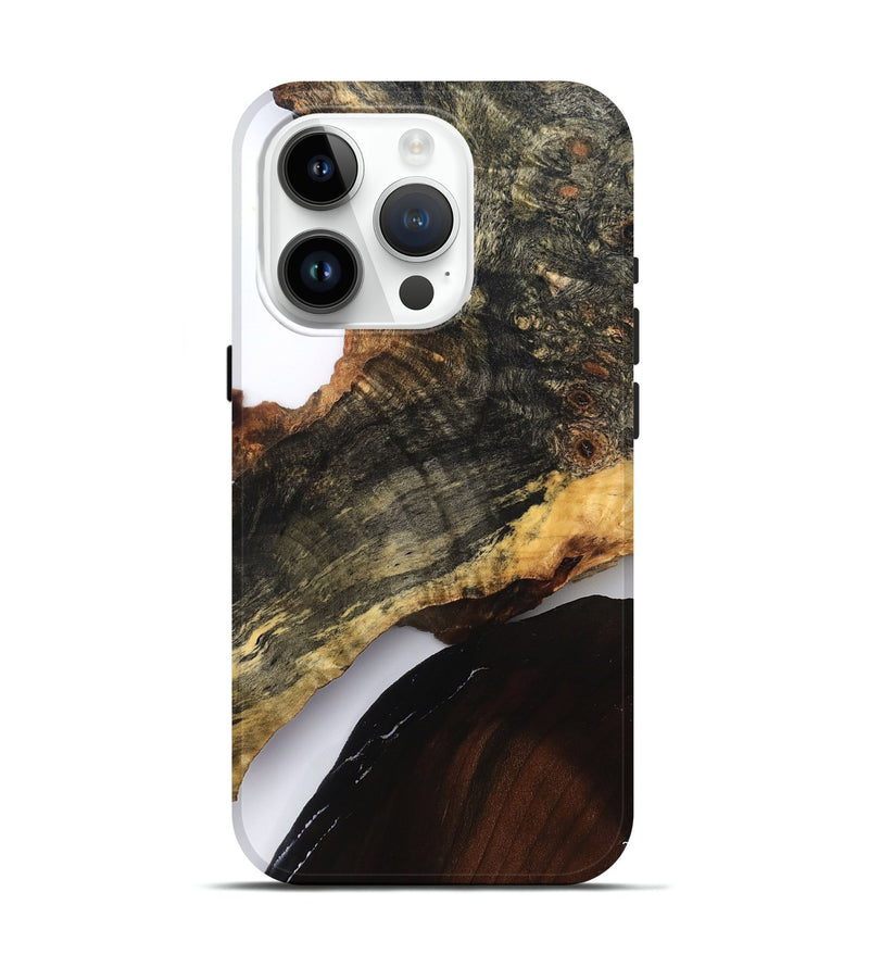 iPhone 15 Pro Wood Live Edge Phone Case - Blanca (Clear, 827227)