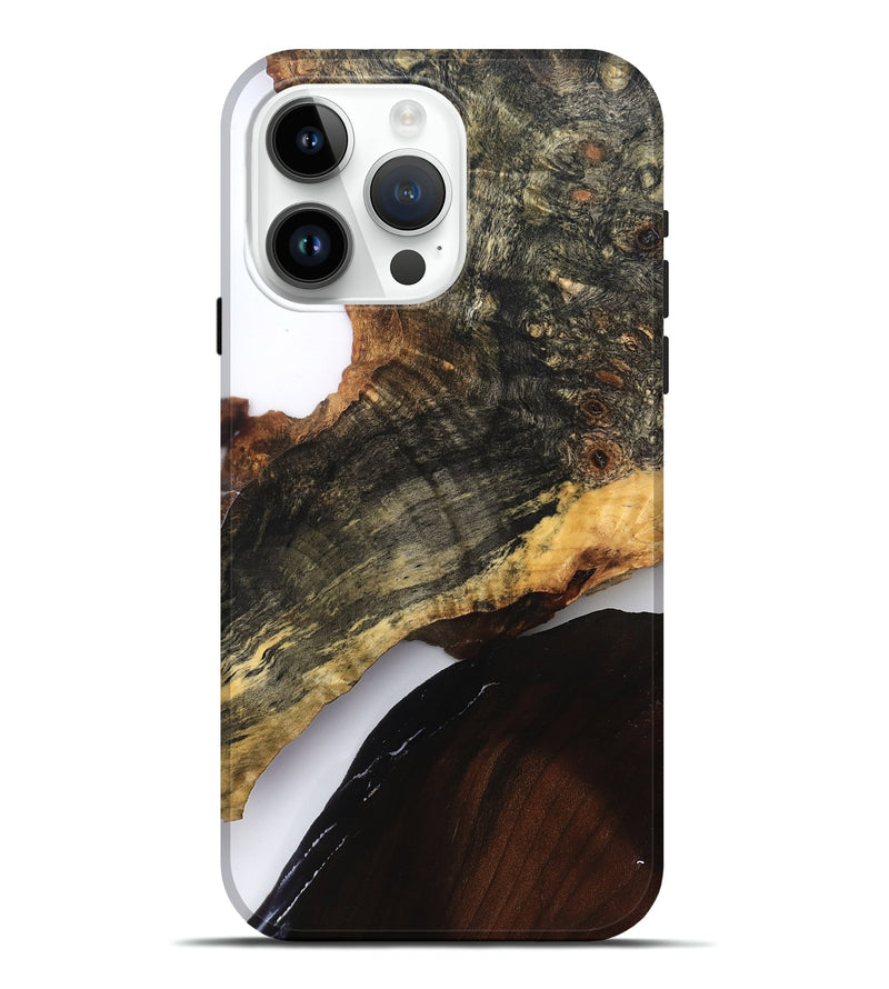 iPhone 15 Pro Max Wood Live Edge Phone Case - Blanca (Clear, 827227)