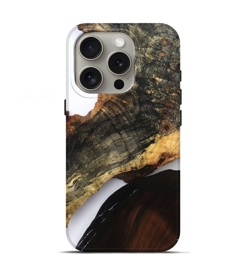 iPhone 16 Pro Wood Live Edge Phone Case - Blanca (Clear, 827227)