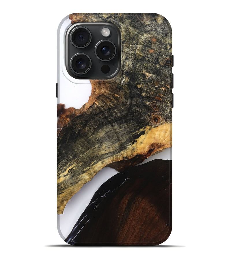 iPhone 16 Pro Max Wood Live Edge Phone Case - Blanca (Clear, 827227)