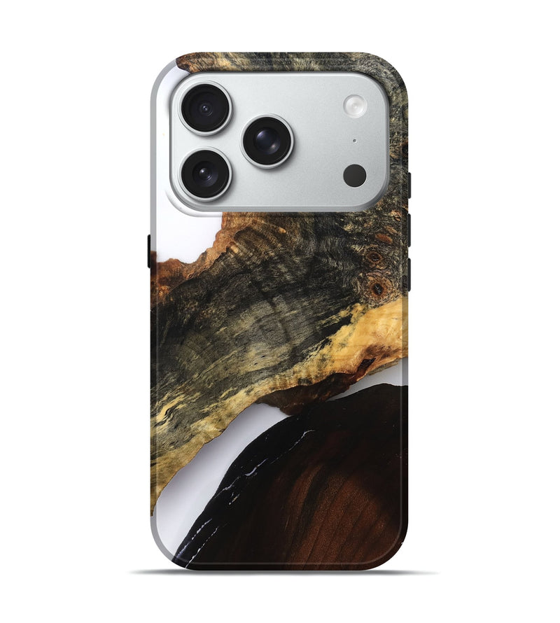 iPhone 18 Pro Wood Live Edge Phone Case - Blanca (Clear, 827227)