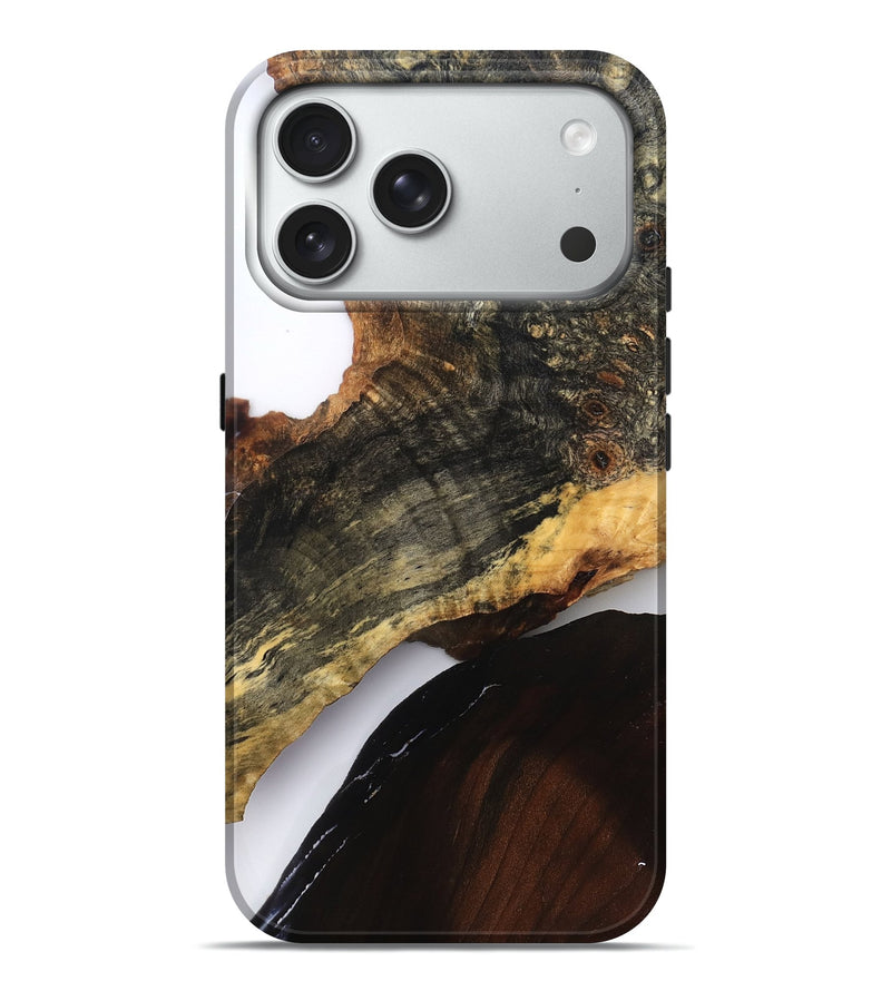iPhone 18 Pro Max Wood Live Edge Phone Case - Blanca (Clear, 827227)